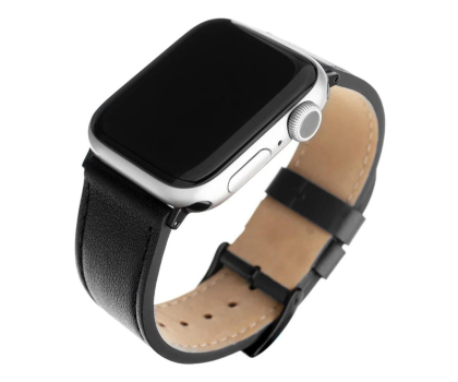 Pasek i akcesoria do zegarków FIXED Leather Strap do Apple Watch 40/41/42 mm wide black